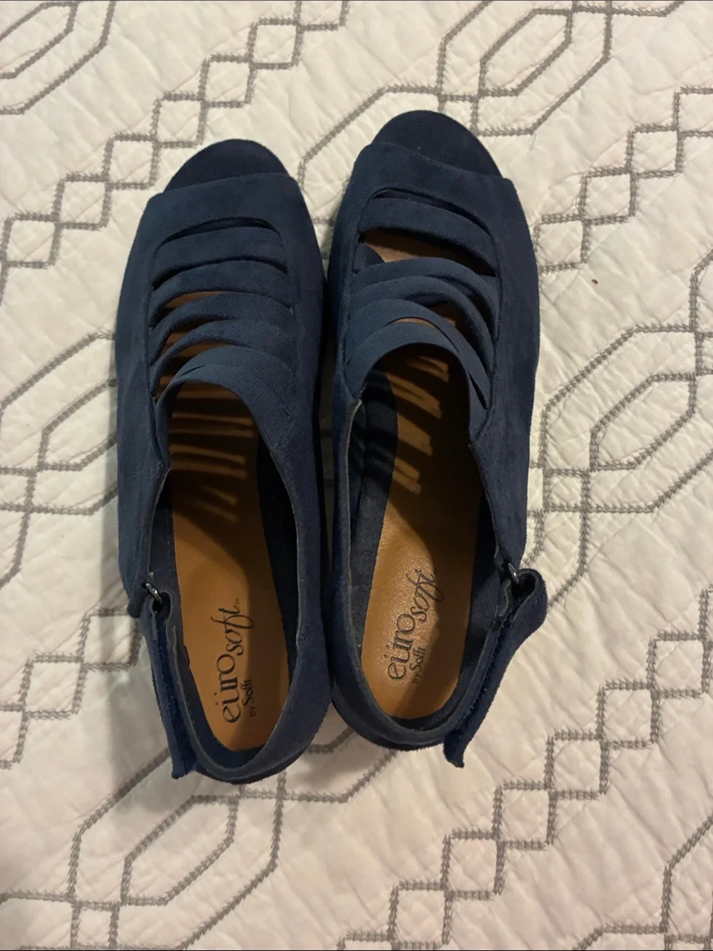 EuroSoft Women's Navy Slingback Strappy Sandals - Cushioned Comfort